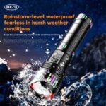 ⁦Lampe Torche tactique ultra-puissant 2000 lumens Portée  600 mètres battrie 16000mAh - مصباح يدوي تكتيكي فائق القوة⁩ - الصورة ⁦8⁩