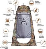 ⁦Tente de change pliable protection UPF 50+ et imperméable, 120 x 120 x 190 cm, camouflage - خيمة تغيير الملابس قابلة للطي⁩ - الصورة ⁦5⁩