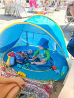 ⁦tente de plage bébé avec piscine - خيمة أطفال مع مسبح صغير للعب على الشاطئ والحديقة⁩ - الصورة ⁦3⁩