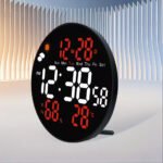 ⁦Horloge murale ronde avec télécommande et grand écran LED numérique DS-3853L - ساعة حائط دائرية تعمل بجهاز تحكم عن بعد مزودة بإضاءة رقمية⁩ - الصورة ⁦7⁩