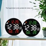 ⁦Horloge murale ronde avec télécommande et grand écran LED numérique DS-3853L - ساعة حائط دائرية تعمل بجهاز تحكم عن بعد مزودة بإضاءة رقمية⁩ - الصورة ⁦5⁩