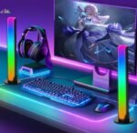 ⁦Barre LED RGB 2PCS synchronisée avec la musique et les sons 8 modes d'éclairage - أضواء ملونة متزامنة مع الموسيقى⁩ - الصورة ⁦5⁩
