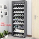 Étagère à chaussures à 9 niveaux avec couvercle anti-poussière - خزانة أحذية 9 طبقات