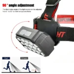 ⁦Lampe Frontale LED Rechargeable avec UV SQ-818-UV - مصباح الرأس القابل للشحن بإضاءة مزدوجة⁩ - الصورة ⁦5⁩