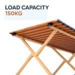 ⁦Table de Camping Pliante en Aluminium avec Design Grain de Bois - طاولة تخييم ألمنيوم قابلة للطي بتصميم خشبي⁩ - الصورة ⁦5⁩