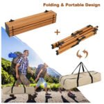 ⁦Table de Camping Pliante en Aluminium avec Design Grain de Bois - طاولة تخييم ألمنيوم قابلة للطي بتصميم خشبي⁩ - الصورة ⁦10⁩
