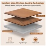 ⁦Table de Camping Pliante en Aluminium avec Design Grain de Bois - طاولة تخييم ألمنيوم قابلة للطي بتصميم خشبي⁩ - الصورة ⁦6⁩