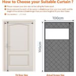 ⁦Rideau de Porte Thermique Isolant avec Fenêtre PVC - ستارة الباب الحرارية ذات النافذة الشفافة⁩ - الصورة ⁦7⁩