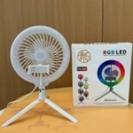 ⁦Anneau Lumineux LED RGB et Ventilateur avec Support Flexible - مصباح حلقة للتصوير الاحترافي مع مروحة⁩ - الصورة ⁦2⁩