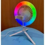 ⁦Anneau Lumineux LED RGB et Ventilateur avec Support Flexible - مصباح حلقة للتصوير الاحترافي مع مروحة⁩ - الصورة ⁦4⁩