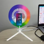 ⁦Anneau Lumineux LED RGB et Ventilateur avec Support Flexible - مصباح حلقة للتصوير الاحترافي مع مروحة⁩ - الصورة ⁦6⁩