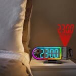 ⁦Réveil Numérique avec Projection LED et Miroir RGB DS-3827LP - ساعة منبه رقمية ذكية بنظام عرض ضوئي⁩ - الصورة ⁦2⁩