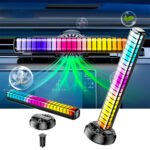 Lampe d’ambiance musicale pour voiture avec humidificateur RGB 1Pcs – مصباح موسيقي للسيارة مع معطر جو