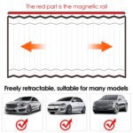 ⁦Rideaux Fenêtre de Voiture Accordéon Magnétiques 4Pcs - ستائر السيارات مغناطيسية⁩ - الصورة ⁦5⁩