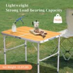 ⁦Table de Camping en Aluminium à Hauteur Réglable - طاولة تخييم ألمنيوم قابلة لتعديل الارتفاع⁩ - الصورة ⁦2⁩