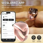 ⁦Anneau de Zikr Étanche avec Écran OLED iTasbih Faith+ Gold - خاتم التسبيح الذكي المقاوم للماء بـ5 مقاسات⁩ - الصورة ⁦2⁩