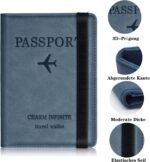 ⁦Porte-passeport en cuir à bande élastique - حافظة جواز سفر جلدية مزودة بشريط مطاطي⁩ - الصورة ⁦4⁩