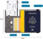 ⁦Porte-passeport en cuir à bande élastique - حافظة جواز سفر جلدية مزودة بشريط مطاطي⁩ - الصورة ⁦3⁩