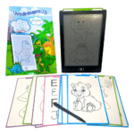 ⁦Tablette Magique Éducative LCD pour Enfants avec 20 Papiers de Dessins - اللوحة السحرية التعليمية للأطفال مع قوالب الرسم⁩ - الصورة ⁦2⁩