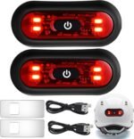 ⁦Feu arrière LED intelligent pour casque - مصباح تحذيري خلفي للخوذة للدراجات النارية⁩ - الصورة ⁦5⁩