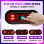 ⁦Feu arrière LED intelligent pour casque - مصباح تحذيري خلفي للخوذة للدراجات النارية⁩ - الصورة ⁦4⁩