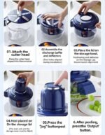 ⁦Éplucheur Électrique Innovant pour Fruits et Légumes - مقشرة الفواكه والخضروات⁩ - الصورة ⁦6⁩