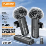 ⁦Microphone cravate sans fil Plokama VM-20 2,4 GHz - ارتقِ بصوتك إلى المستوى الاحترافي مع ميكروفون اللاسلكي المزدوج⁩ - الصورة ⁦2⁩