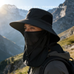 ⁦Chapeau de protection solaire printemps-été avec couvrant le visage - قبعة للحماية من الشمس بتصميم شال تغطي الوجه⁩ - الصورة ⁦13⁩