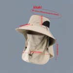 ⁦Chapeau de protection solaire printemps-été avec couvrant le visage - قبعة للحماية من الشمس بتصميم شال تغطي الوجه⁩ - الصورة ⁦9⁩