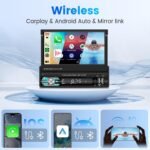 ⁦Autoradio Rétractable Tactile 7 Pouces Wireless CarPlay Android Auto 32+2GB - راديو السيارة الذكي بنظام أندرويد وشاشة 7 بوصة قابلة للطي⁩ - الصورة ⁦5⁩