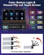 ⁦Autoradio Rétractable Tactile 7 Pouces Wireless CarPlay Android Auto 32+2GB - راديو السيارة الذكي بنظام أندرويد وشاشة 7 بوصة قابلة للطي⁩ - الصورة ⁦10⁩