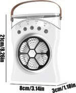 ⁦Ventilateur Brumisateur de Bureau Portable USB avec Éclairage - مروحة المكتب الذكية برذاذ الماء والترطيب بـ 3 سرعات⁩ - الصورة ⁦3⁩