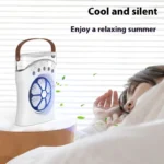 ⁦Ventilateur Brumisateur de Bureau Portable USB avec Éclairage - مروحة المكتب الذكية برذاذ الماء والترطيب بـ 3 سرعات⁩ - الصورة ⁦9⁩