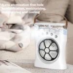 ⁦Ventilateur Brumisateur de Bureau Portable USB avec Éclairage - مروحة المكتب الذكية برذاذ الماء والترطيب بـ 3 سرعات⁩ - الصورة ⁦6⁩