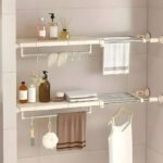 ⁦Étagère de placard mural extensible tuyau télescopique 1Pcs - رف خزانة حائط قابل للتمديد مزود بأنبوب تلسكوبي⁩ - الصورة ⁦4⁩