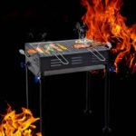 ⁦Grand Barbecue Portable Rectangulaire en acier inoxydable – شواية حجم كبير⁩ - الصورة ⁦5⁩