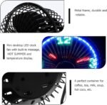 ⁦Ventilateur de Bureau LED avec Affichage de l'Heure et de la Température - مروحة المكتب الذكية بعرض الوقت ودرجة الحرارة⁩ - الصورة ⁦11⁩