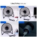 ⁦Ventilateur de Bureau LED avec Affichage de l'Heure et de la Température - مروحة المكتب الذكية بعرض الوقت ودرجة الحرارة⁩ - الصورة ⁦5⁩