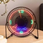 ⁦Ventilateur de Bureau LED avec Affichage de l'Heure et de la Température - مروحة المكتب الذكية بعرض الوقت ودرجة الحرارة⁩ - الصورة ⁦15⁩