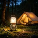 ⁦Lanterne et Ventilateur de Camping Solaire Rechargeable - فانوس ومروحة التخييم بالطاقة الشمسية 2 في 1⁩ - الصورة ⁦6⁩
