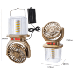 ⁦Lanterne et Ventilateur de Camping Solaire Rechargeable - فانوس ومروحة التخييم بالطاقة الشمسية 2 في 1⁩ - الصورة ⁦4⁩