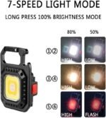 ⁦Mini Lampe de Poche COB LED Portable Rechargeable avec Trépied - مصباح متعدد الوظائف مع حامل⁩ - الصورة ⁦2⁩