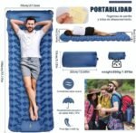 ⁦Matelas de Camping Gonflable Portable - فراش التخييم الهوائي القابل للنفخ بالقدم مع وسادة مدمجة⁩ - الصورة ⁦9⁩
