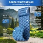 ⁦Matelas de Camping Gonflable Portable - فراش التخييم الهوائي القابل للنفخ بالقدم مع وسادة مدمجة⁩ - الصورة ⁦8⁩