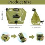 ⁦Réservoir d'Eau Pliable 8L Portable pour Camping et Randonnée - خزان مياه قابل للطي سعة 8 لتر للرحلات والخرجات⁩ - الصورة ⁦4⁩