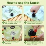 ⁦Réservoir d'Eau Pliable 8L Portable pour Camping et Randonnée - خزان مياه قابل للطي سعة 8 لتر للرحلات والخرجات⁩ - الصورة ⁦2⁩