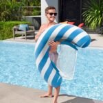 ⁦Siège de Piscine Gonflable Bestway Confort Luxueux avec Surface Velours - مقعد المسبح الفاخر بسطح مخملي وشبكة تبريد⁩ - الصورة ⁦4⁩