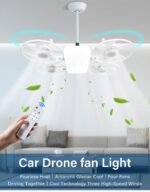 ⁦Ventilateur de Plafond Lumineux Design Drone E27 avec Télécommande - مروحة إضاءة ذكية بتصميم طائرة درون مع يد تحكم⁩ - الصورة ⁦9⁩