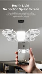 ⁦Ventilateur de Plafond Lumineux Design Drone E27 avec Télécommande - مروحة إضاءة ذكية بتصميم طائرة درون مع يد تحكم⁩ - الصورة ⁦8⁩
