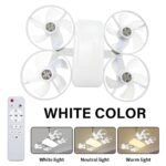 ⁦Ventilateur de Plafond Lumineux Design Drone E27 avec Télécommande - مروحة إضاءة ذكية بتصميم طائرة درون مع يد تحكم⁩ - الصورة ⁦10⁩